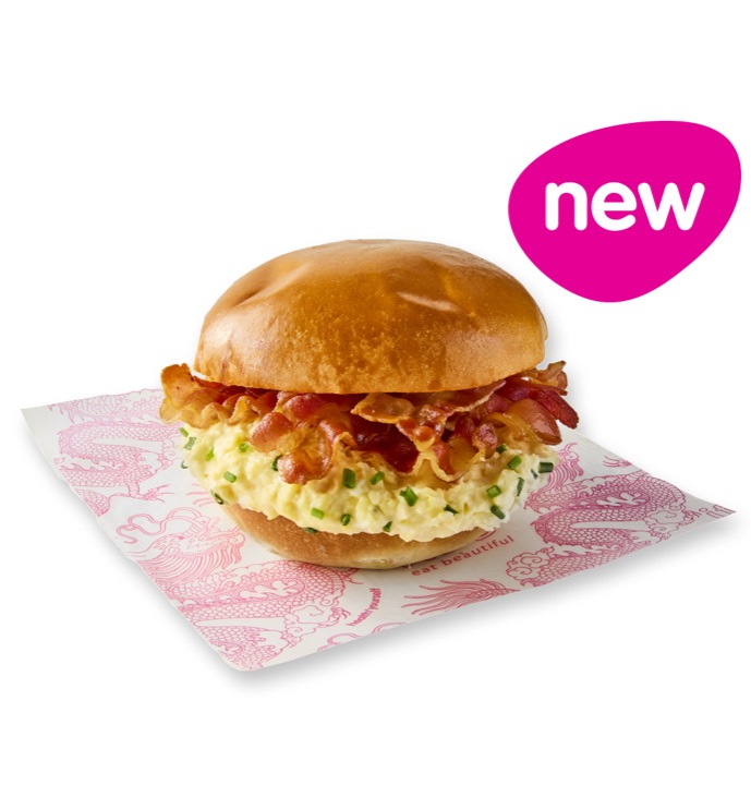 the bacon & egg bun from the itsu menu