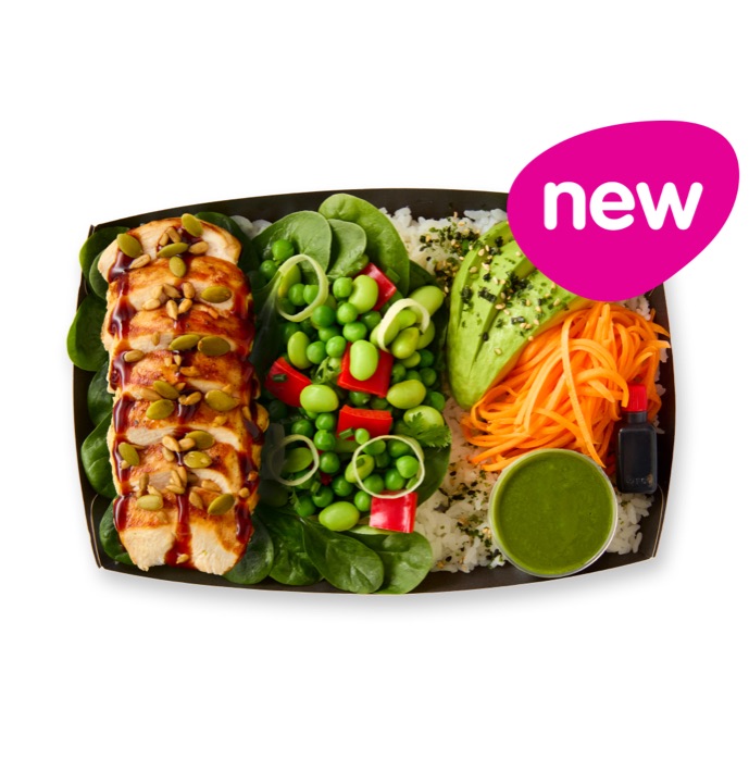 the chicken bento salad from the itsu menu