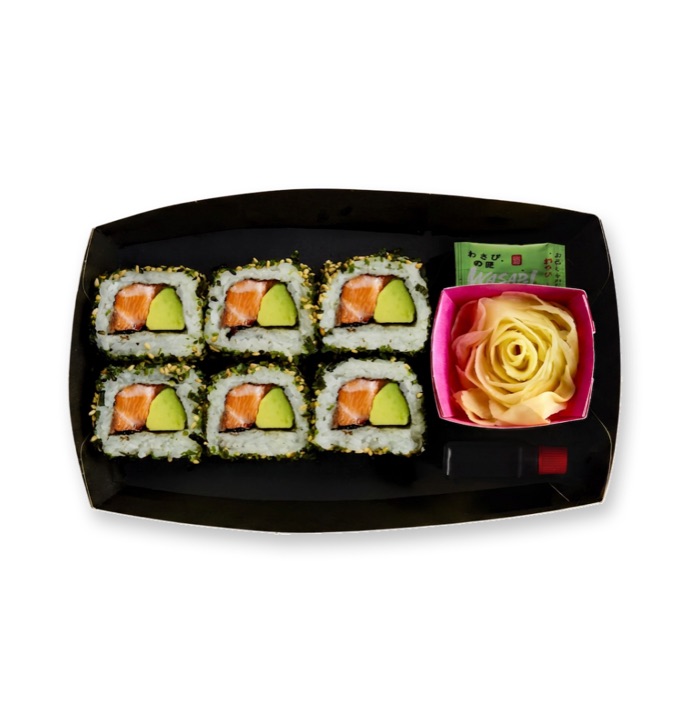 the salmon & avo rolls from the itsu menu