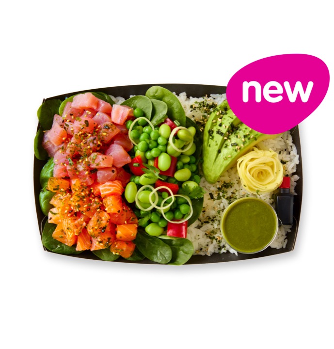 tuna'salmon bento salad from the itsu menu