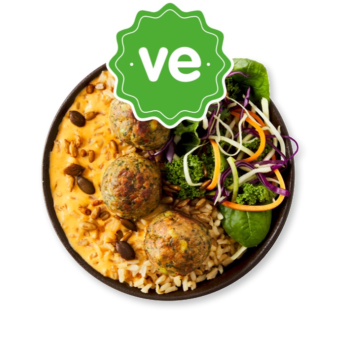 veggie'balls & coconut soup from the itsu menu